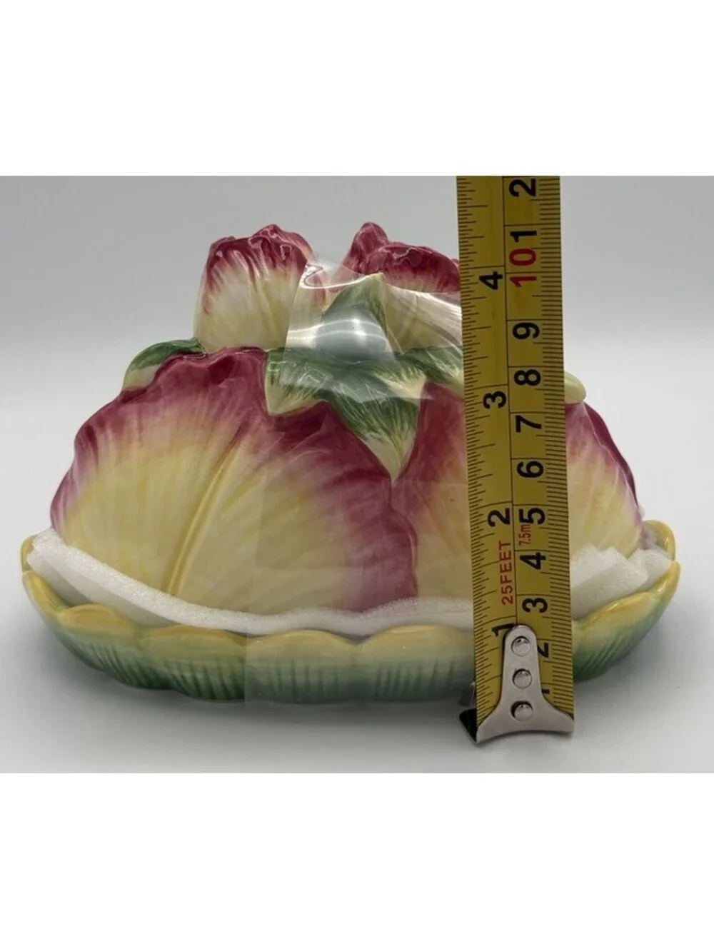 Corner Ruby Garden Collection Pink Flower Butter Dish – Botanical Ceramic